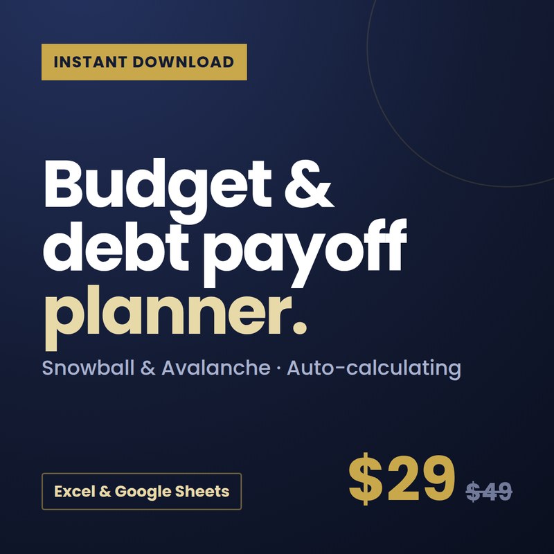 Budget and Debt Payoff Planner — snowball and avalanche tracker